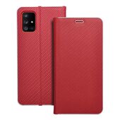 Etui Vennus Book Carbon czerwony do Samsung Galaxy A71 4G