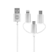 Forever kabel 3w1 USB - Lightning + USB-C + microUSB 1,2 m 3A WHP300 bia�y do SAMSUNG ZV50