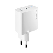 Forever �adowarka sieciowa GaN PD QC TC-06-65CC 2x USB-C 65W bia�a do SAMSUNG ZV50