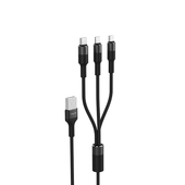 HAVIT kabel  3w1 H691 USB - Lightning + USB-C + microUSB 1,2 m 2,0A czarny do SAMSUNG ZV50