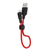 HOCO Kabel USB Silicone X21 8-pin czarno-czerwony 0,25m do SAMSUNG ZV50