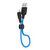 HOCO Kabel USB Silicone X21 8-pin czarno-niebieski 0,25m do SAMSUNG ZV50