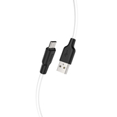 HOCO Kabel USB Silicone X21 micro czarno-bia�y 2m do SAMSUNG ZV50