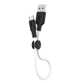 HOCO Kabel USB Silicone X21 typ-C czarno-bia�y 0,25m