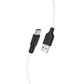 HOCO Kabel USB Silicone X21 typ-C czarno-bia�y 2m