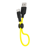 HOCO Kabel USB Silicone X21 typ-C czarno-��ty 0,25m