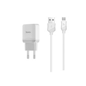 HOCO �adowarka sieciowa C22A plus kabel micro bia�a 1USB 2,4A do SAMSUNG ZV50