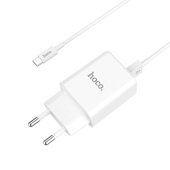 HOCO �adowarka sieciowa C62A plus kabel micro bia�a 2USB 2,1A do SAMSUNG ZV50
