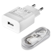 Huawei szybka �adowarka sieciowa Fast Charger AP32 (9V/5V / 2A) bia�y + kabel USB-A / micro-USB do SAMSUNG ZV50