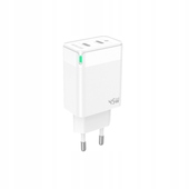 �adowarki sieciowe 2 wej�cia USB-C JELLICO �adowarka sieciowa C106 GaN PD 45W 2xUSB-C bia�a