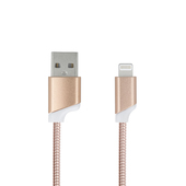 Kabel Forever do iPhone 8-PIN metalowy r�owo-z�oty do SAMSUNG ZV50
