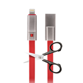 Kabel Forever do iPhone 8-PIN naprawialny czerwony 1,5m 1,5A do SAMSUNG ZV50