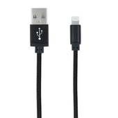 Kabel Forever do iPhone 8-PIN pleciony czarny 1m 1A do SAMSUNG ZV50