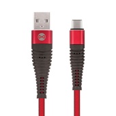 Kabel Forever USB typ-C Shark czerwony 1m 2A