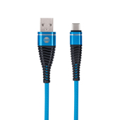 Kabel Forever USB typ-C Shark niebieski 1m 2A