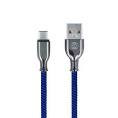 Kabel Forever USB typ-C Tornado granatowy 1m 3A