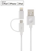 Kabel MFi Forever Lightning + Micro USB do SAMSUNG ZV50
