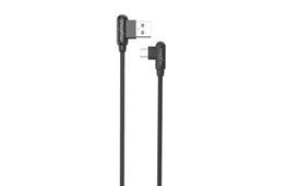 KABEL MX CORNER FAST CHARGE MICRO USB 2.4A / 1m, BLACK / CZARNY, K�TOWY do SAMSUNG ZV50