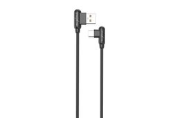 KABEL MX CORNER FAST CHARGE TYPE-C 2.4A / 1m, BLACK / CZARNY, K�TOWY do SAMSUNG ZV50