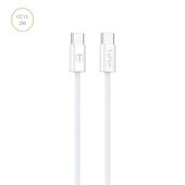 KABEL T-PHOX CC15 SERIES USB-C/USB-C 60W 3A 2M WHITE do SAMSUNG ZV50