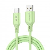 Kabel USB-A do USB-C Forcell 1m do samochodu Android Auto zielony do Samsung Galaxy F55 5G