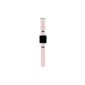 Karl Lagerfeld pasek do Apple Watch 38 / 40 / 41 KLAWMSLCKP różowy Silicone Karl & Choupette Head