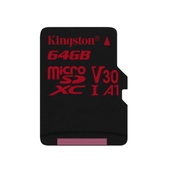 Kingston karta pamici microSDXC Canvas React (64GB | class 10 | UHS-I | 100 MB/s)