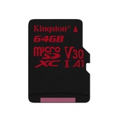 Kingston karta pami�ci microSDXC Canvas React (64GB | class 10 | UHS-I | 100 MB/s) do SAMSUNG ZV50