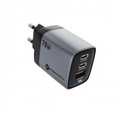 �adowarka Forcell GaN III 70W 2xUSB-C + USB-A szara do Samsung Galaxy S25 Plus