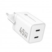 �adowarka Forcell Mini GaN III 45W 2xUSB-C bia�a do Samsung Galaxy S25 Plus