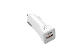 �adowarka samochodowa MX KAPPA 18W PD+QC, USB-A+C + KABEL C/LIGHTNING 20W PD, WHITE/BIA�Y do SAMSUNG ZV50