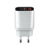 �adowarka sieciowa Forever 2x Type-C PD+QC3.0 z wy�wietlaczem (20W) bia�a Core do SAMSUNG ZV50