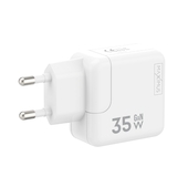 �adowarka sieciowa MX Burst GaN PD 35W, 2xUSB-C + kabel PD 20W C/Lightning, WHITE/BIA�Y do SAMSUNG ZV50
