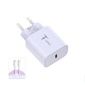 �adowarka sieciowa T-PHOX MODERATE SERIES T-PP11 20W + KABEL USB-C/USB-C 60W LILAC do SAMSUNG ZV50