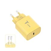 �adowarka sieciowa T-PHOX MODERATE SERIES T-PP11 20W + KABEL USB-C/USB-C 60W YELLOW