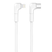 Maxlife kabel k�towy MXUC-09 USB-C - Lightning 1,0 m 27W bia�y