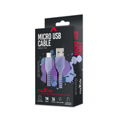 Maxlife kabel MXUC-04 USB - microUSB 1,0m 3A fioletowy