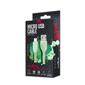 Maxlife kabel MXUC-04 USB - microUSB 1,0m 3A zielony