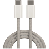 Maxlife kabel MXUC-06 USB-C - USB-C 1,0 m 20W szary nylonowy do SAMSUNG ZV50