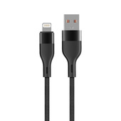 Maxlife kabel MXUC-07 USB - Lightning 1,0 m 2,4A czarny nylonowy do SAMSUNG ZV50