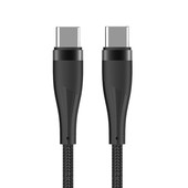 Maxlife kabel MXUC-08 USB-C - USB-C 1,0 m 60W czarny nylonowy do SAMSUNG ZV50