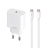 Maxlife �adowarka sieciowa PD QC MXTC-06 1x USB-C 20W bia�a + kabel USB-C - USB-C 20W do SAMSUNG ZV50
