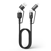 Mcdodo kabel 4w1 USB + USB-C - Lightning + USB-C 1,2 m czarny CA-8070 do SAMSUNG ZV50