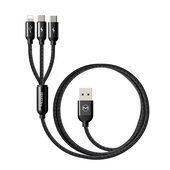 Mcdodo kabel USB Atom 3w1 micro/8-pin/typ-C czarny 1,2m CA-3351 do SAMSUNG ZV50