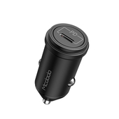 Mcdodo �adowarka samochodowa Bullet 1USB typ-C PD czarna 18W CC-7490 do SAMSUNG ZV50