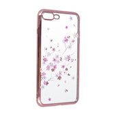 etui prze�roczyste Nak�adka Flower r�owo-z�ota do Samsung Galaxy J4 Plus (2018)