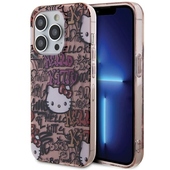 etui  ze wzorem Nak�adka Hello Kitty r�owy hardcase IML Tags Graffiti do Apple iPhone 15 Pro