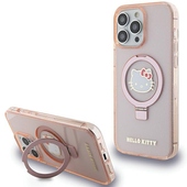 Nakadka Hello Kitty rowy hardcase Ring Stand Glitter Electrop Logo MagSafe do Apple iPhone 15 Pro