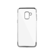 Pokrowiec Nakadka Plating Soft TPU srebrna do Samsung Galaxy J4 (2018)