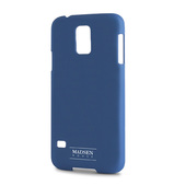 Nak�adka z satynowego plastiku Madsen House granatowa do Samsung Galaxy S5